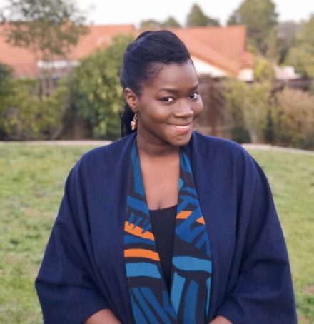 Diarra Bousso smiling in scarf