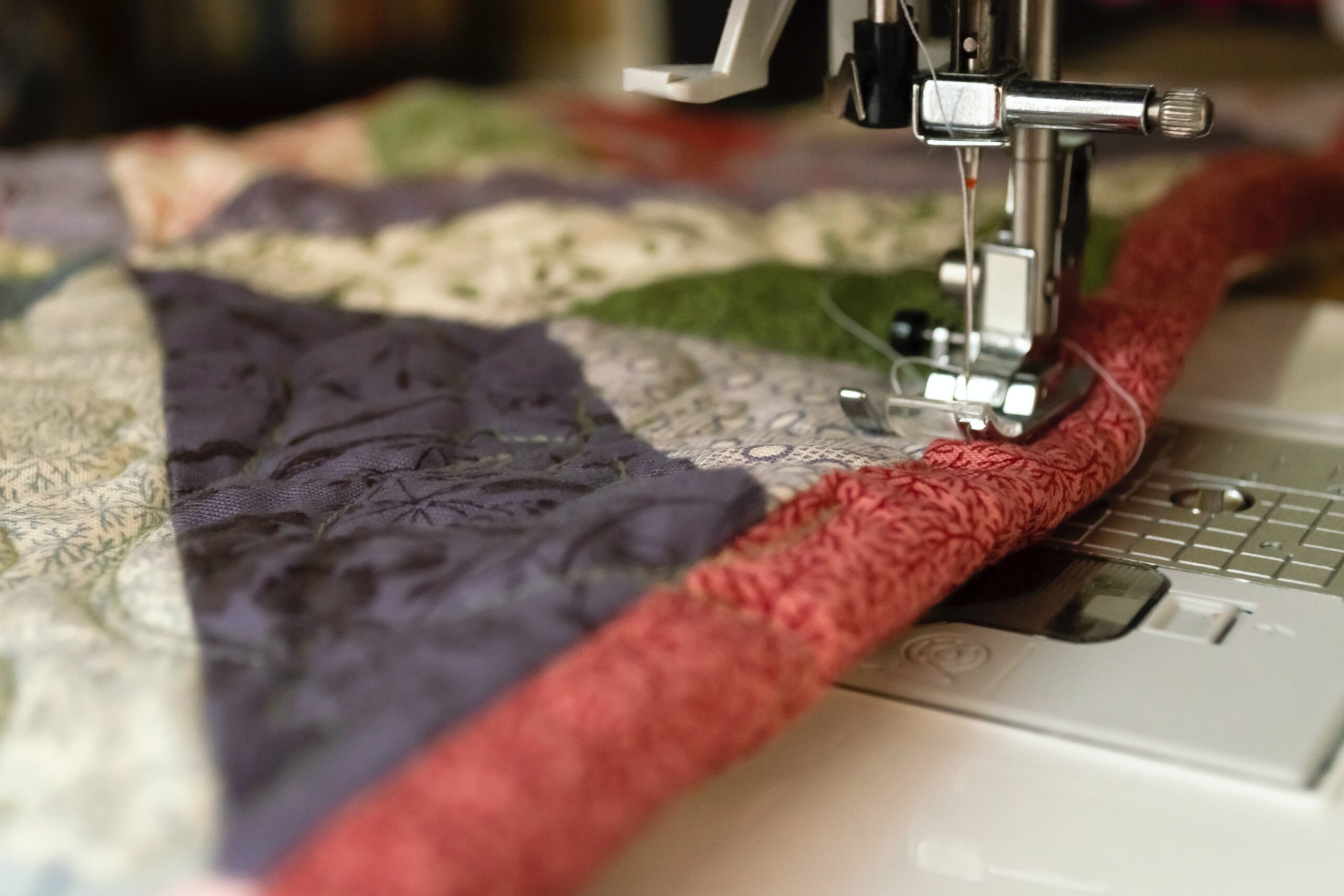 Community-created colorful quilt piece