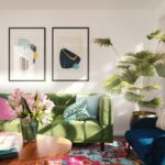 Colorful mindful interior with plants